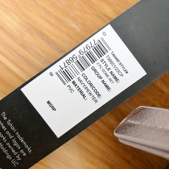 Tahari NEW Cosmetic Travel Case Set Navy Blue - Picture 4 of 4